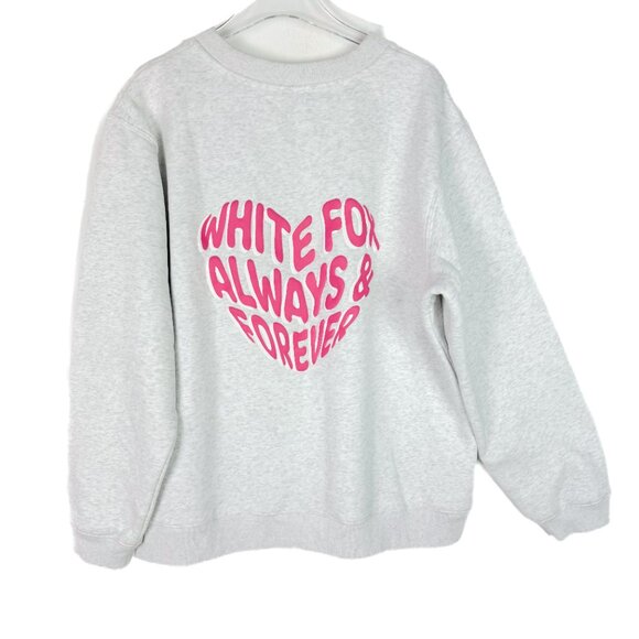 White Fox Boutique 13 Always & Forever Crewneck Sweatshirt Gray Size L/XL EUC - Picture 1 of 13
